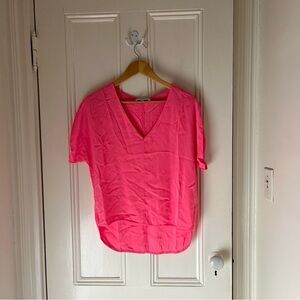 Milly Like New 92% Silk Pink Women's Top Sz 4